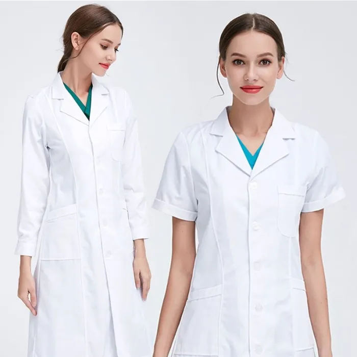 Biały fartuch laboratoryjny - krótki / długi rękawZdrowie & Uroda