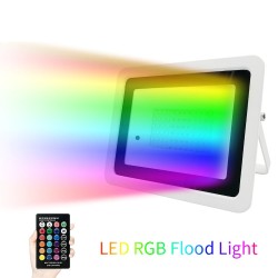 RGB LED flomlys - utendørs reflektor - fjernkontroll - vanntett - 220V / 110V - 20W - 30W - 50W - 100W