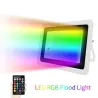 RGB LED strålkastare - utomhusreflektor - fjärrkontroll - vattentät - 220V / 110V - 20W - 30W - 50W - 100W