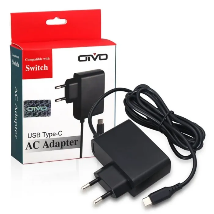 ABS 2.4A AC-adapter - lader til Nintendo Switch NS - EU-plugg