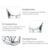 Renard géométrique - boucles d'oreilles argentées à la mode