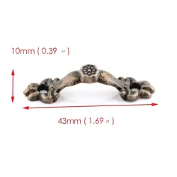 Antikke møbelhåndtak - 43 * 10 mm - 10 stk