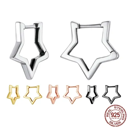 Stjerneformede øredobber - 925 sterling sølv