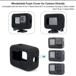 Frontruteskumdeksel - vindtett / støyreduksjon - for GoPro Hero-kameraer