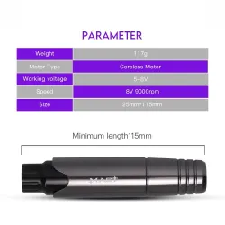 Kit de tatouage permanent professionnel - stylo rotatif - écran LCD