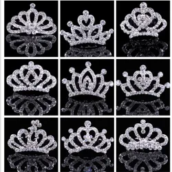 Diadème couronne de cristal - pince à cheveux