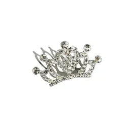 Diadème couronne de cristal - pince à cheveux