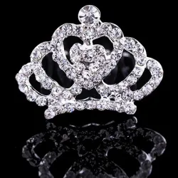 Pinzas de cabelloTiara corona de cristal - pinza para el pelo