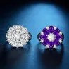 AnillosElegante anillo de plata - flor de cristal