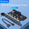 ORICO - USB 3.0 - PCI-E utvidelseskort - 5-ports HUB - adapter