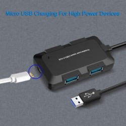 4-portars HUB - USB 3.0 - 5 Gbps