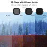 CPL ND8 ND16 ND32 ND - kit de filtro de lente - para GoPro Hero 11 10 9 Preto
