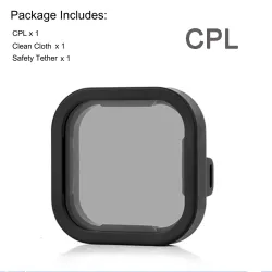 CPL ND8 ND16 ND32 ND - objektivfiltersæt - til GoPro Hero 11 10 9 Sort