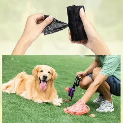 Distributeur de sacs à crottes de chien - petit sac avec fermeture éclair