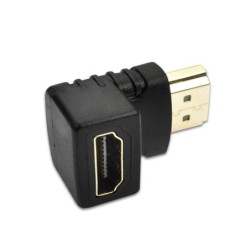 HDMI-compatible 90 degree right-angle adapter - elbow connector