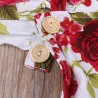 Macacão e tiara floral para bebé menina - conjunto de algodão - 2 peças