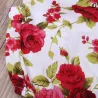 Macacão e tiara floral para bebé menina - conjunto de algodão - 2 peças