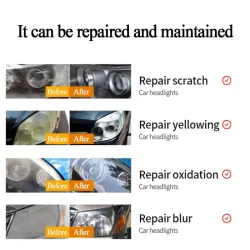 Car headlight repair fluid - scratch remover / polishing - 20 mlCar wash
