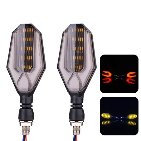 LED motorsykkel blinklys - supersterke blinklys - 12V - 2 stk