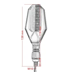 LED-Motorrad-Blinker – superhelle Blinker – 12 V – 2 Stück