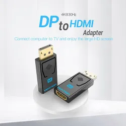 DP til HDMi-adapter - video/lydkonverter
