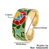 Bunter offener Ring – Blumendesign – Bohemian-Stil
