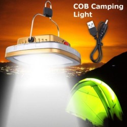 Lampada da campeggio LED COB - lanterna solare - con gancio per appenderlo