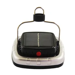 COB LED campinglys - solcellelanterne - med ophængskrog