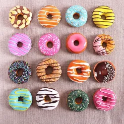 Decorative fridge magnets - colorful doughnutsFridge magnets