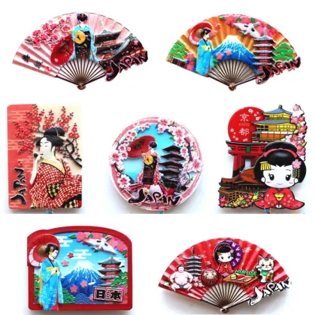 Dekorative kjøleskapsmagneter - japansk stil