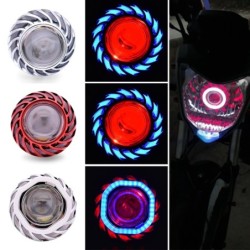 Motorcykelstrålkastare - LED-projektor - enkelljus - ängel-/djävulsögon