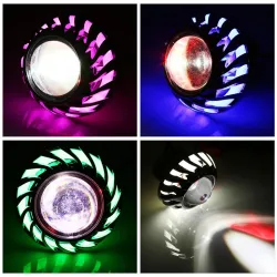 Phare moto - projecteur LED - lumière unique - yeux d'ange/diable