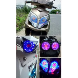 Phare moto - projecteur LED - lumière unique - yeux d'ange/diable