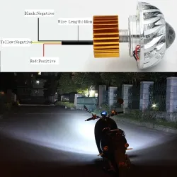 Phare moto - projecteur LED - lumière unique - yeux d'ange/diable