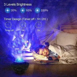 Starry sky projector - LED night light - with speaker - BluetoothLights & lighting