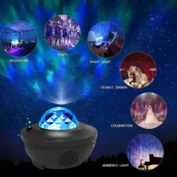 Starry sky projector - LED night light - with speaker - BluetoothLights & lighting