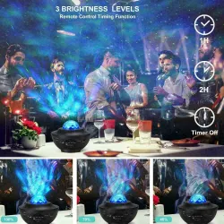 Sterrenhemelprojector - LED-nachtlampje - met luidspreker - BluetoothVerlichting