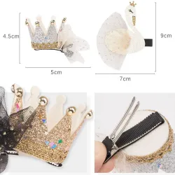 Barrette à cheveux décorative - cygne - couronne