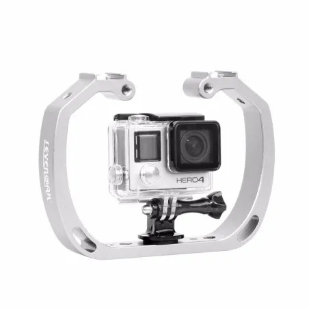 Podwodny aluminiowy monopod do selfie - mocowanie - uchwyt dwuramienny - do kamer GoProUchwyty