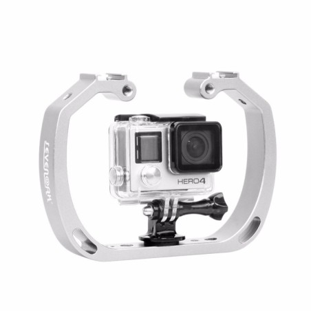 Vedenalainen alumiininen selfie-monopod - teline - kaksivartinen pidike - GoPro-kameroihin