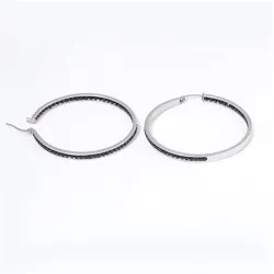 Big hoop earrings - with black crystalsEarrings
