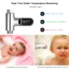 Vanntemperaturdisplay - termometer - 360° roterende - LED digital skjerm - for dusj / badekar