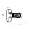 Affichage de la température de l'eau - thermomètre - rotatif à 360° - écran numérique LED - pour douche / bain