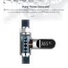 Vanntemperaturdisplay - termometer - 360° roterende - LED digital skjerm - for dusj / badekar