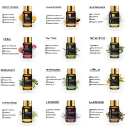 Eteriske oljer - for diffusorer / aromaterapi / bad / massasje - 20 stk - 5ml