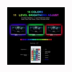 Striscia retroilluminazione TV - LED - RGB - connessione USB - con telecomando