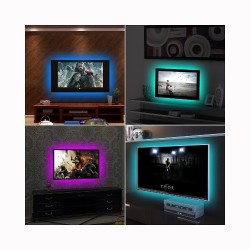 TV bakgrunnsbelysningslist - LED - RGB - USB-tilkobling - med fjernkontroll
