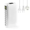 40W - Smart oplader - multiport - 8 USB - 5V 8A - LED