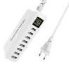 40W - Smart oplader - multiport - 8 USB - 5V 8A - LED