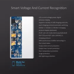 40W - Smart oplader - multiport - 8 USB - 5V 8A - LED